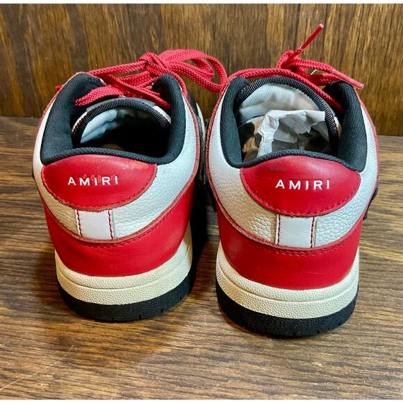 Amiri Skeleton Low Top Red White And Black mens Size 8 (41) good condition main image 4